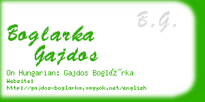 boglarka gajdos business card